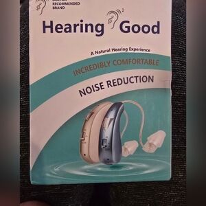 Hearing Good Rechargeable Hearing Aids - Beige & Blue